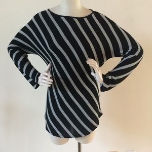 INC diagonal stripe tunic